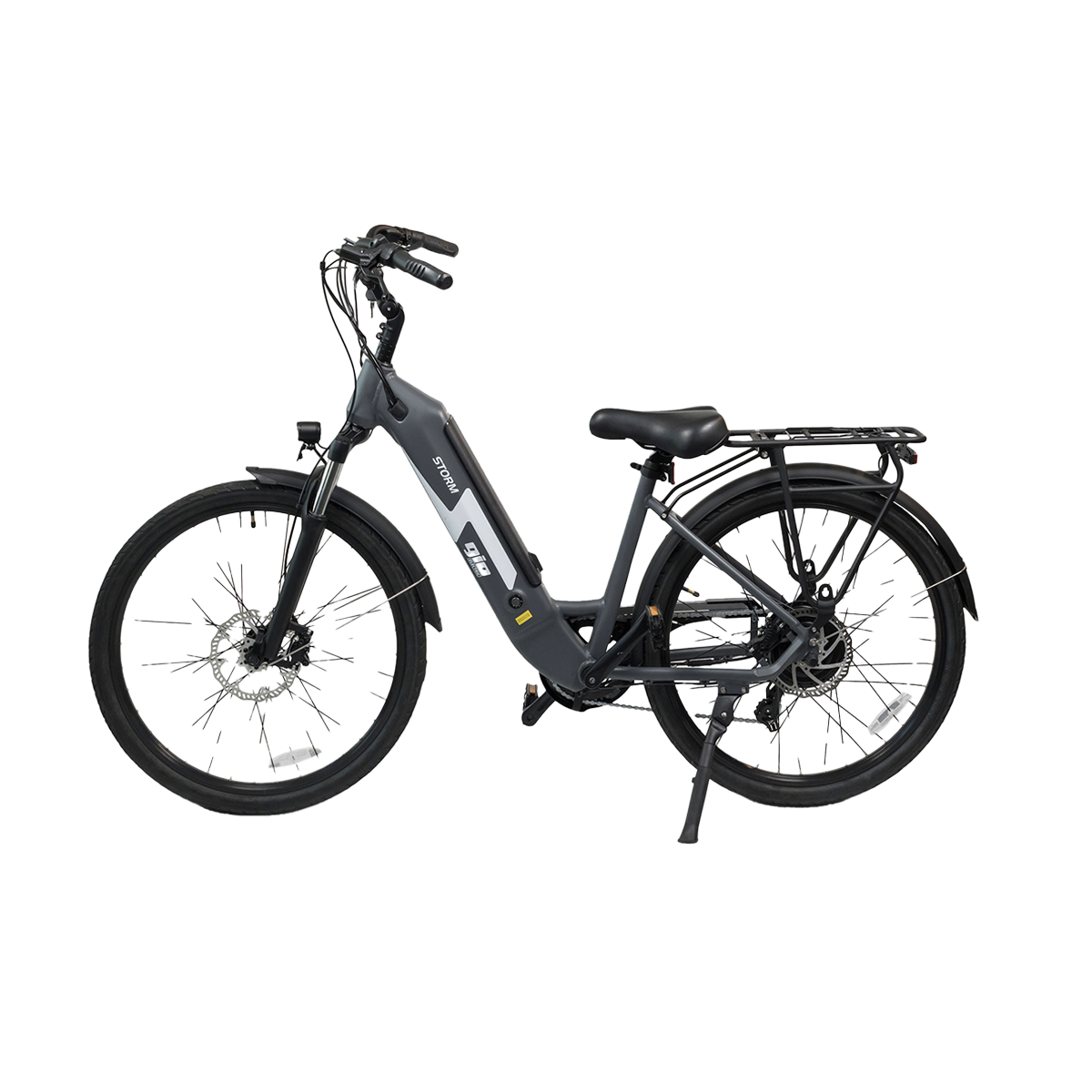 GIO STORM Electric Bike · Integrated Samsung Battery · Space Gray