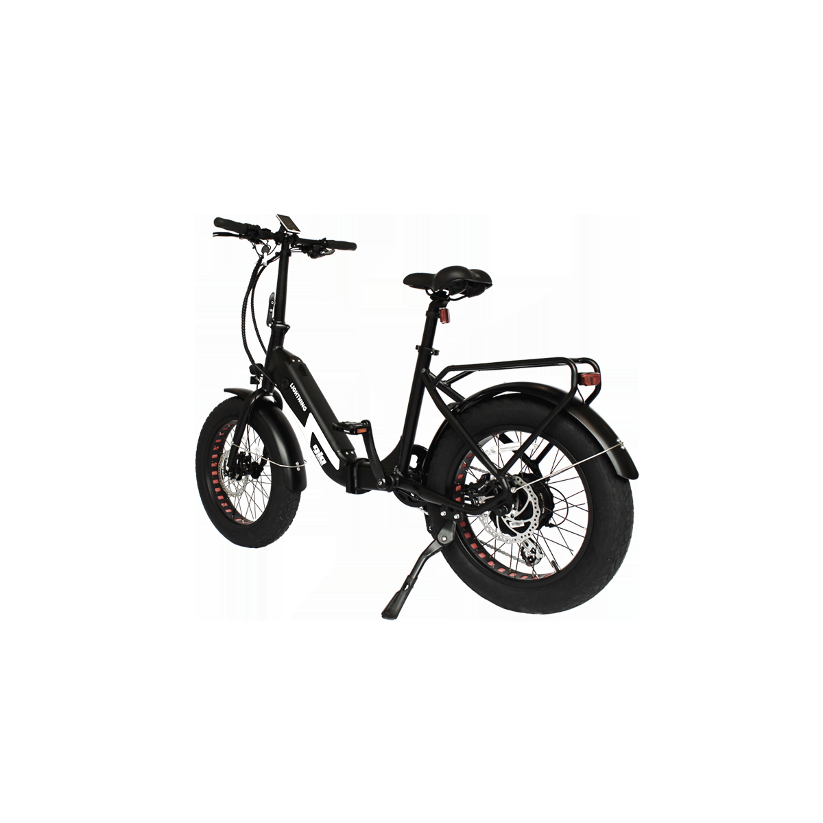 GIO LIGHTNING Folding Electric Bike · Fat Tires · Matte Black