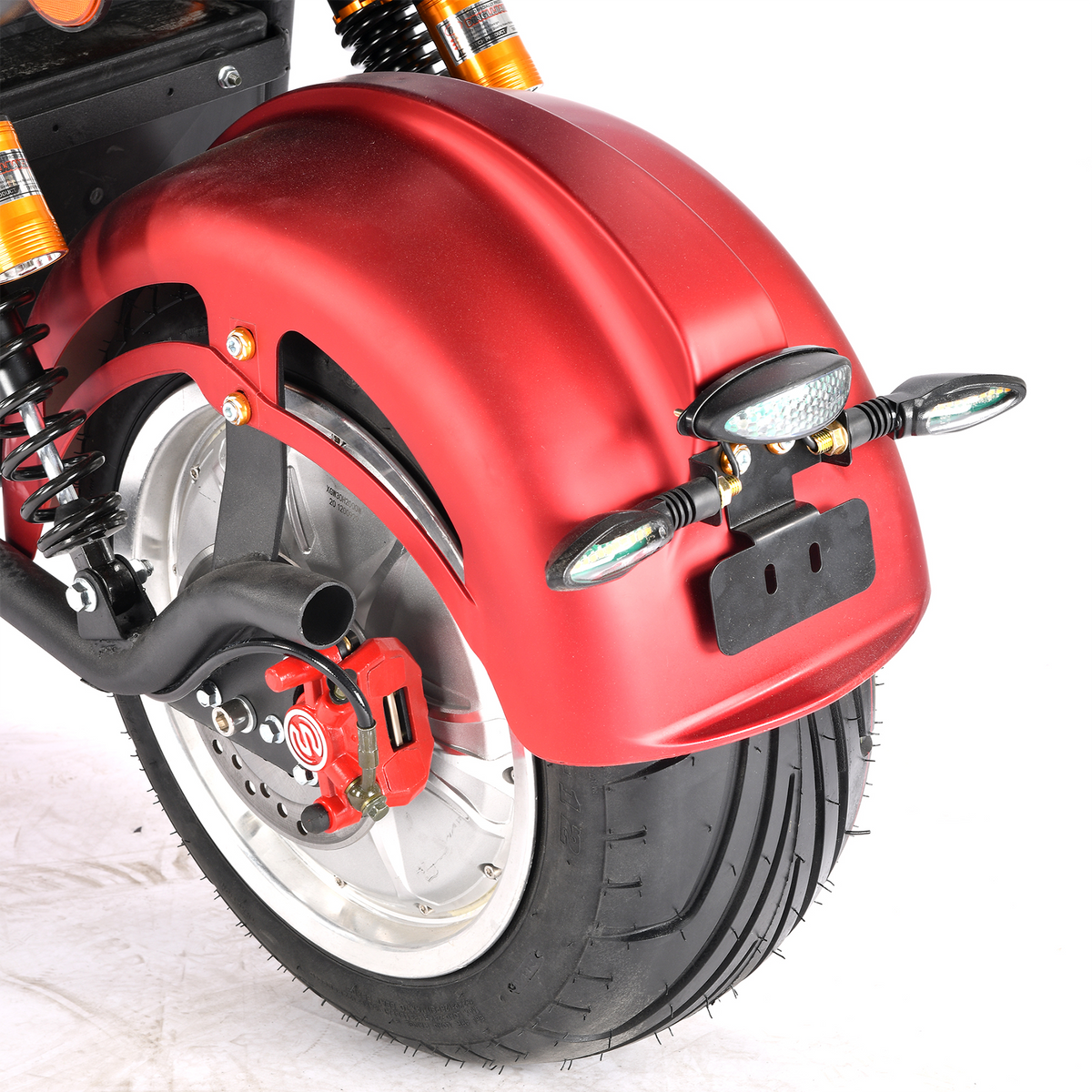 SoverSky M10 Electric Motor Chopper Scooter · Top Speed 45mph · Fat Tire · Red