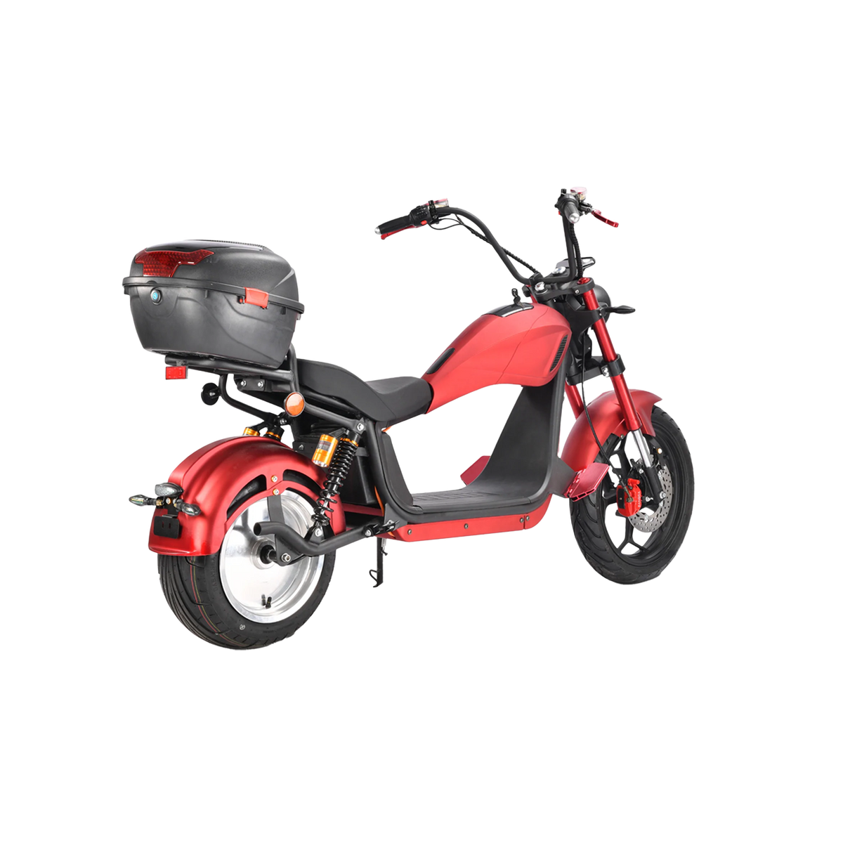 SoverSky M10 Electric Motor Chopper Scooter · Top Speed 45mph · Fat Tire · Red