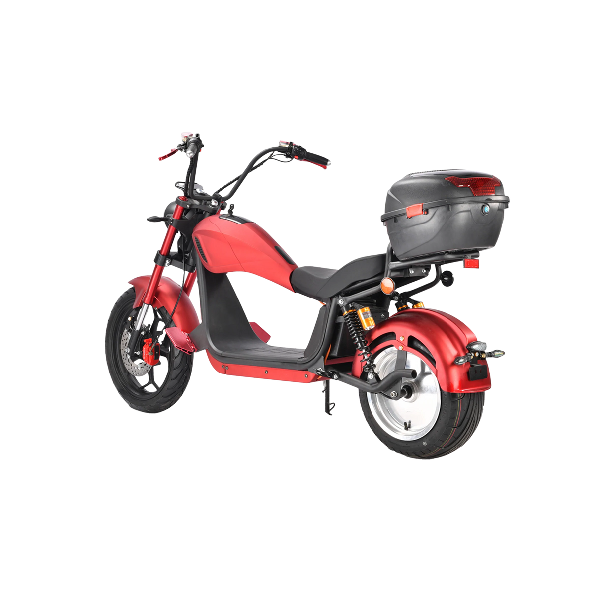 SoverSky M10 Electric Motor Chopper Scooter · Top Speed 45mph · Fat Tire · Red