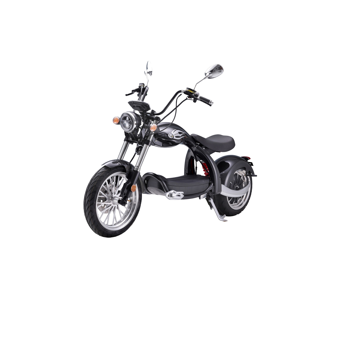 SoverSky M5 Electric Motor Chopper Scooter · Top Speed 35mph · Fat Tire · Black