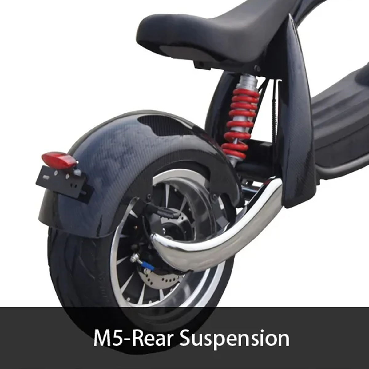 SoverSky M5 Electric Motor Chopper Scooter · Top Speed 35mph · Fat Tire · Black