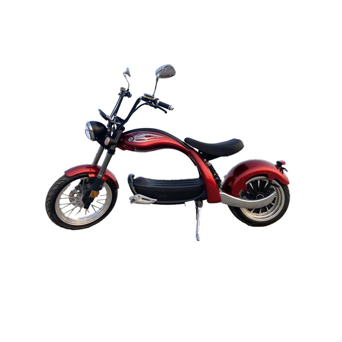 SoverSky M5 Electric Motor Chopper Scooter · Top Speed 35mph · Fat Tire · Red