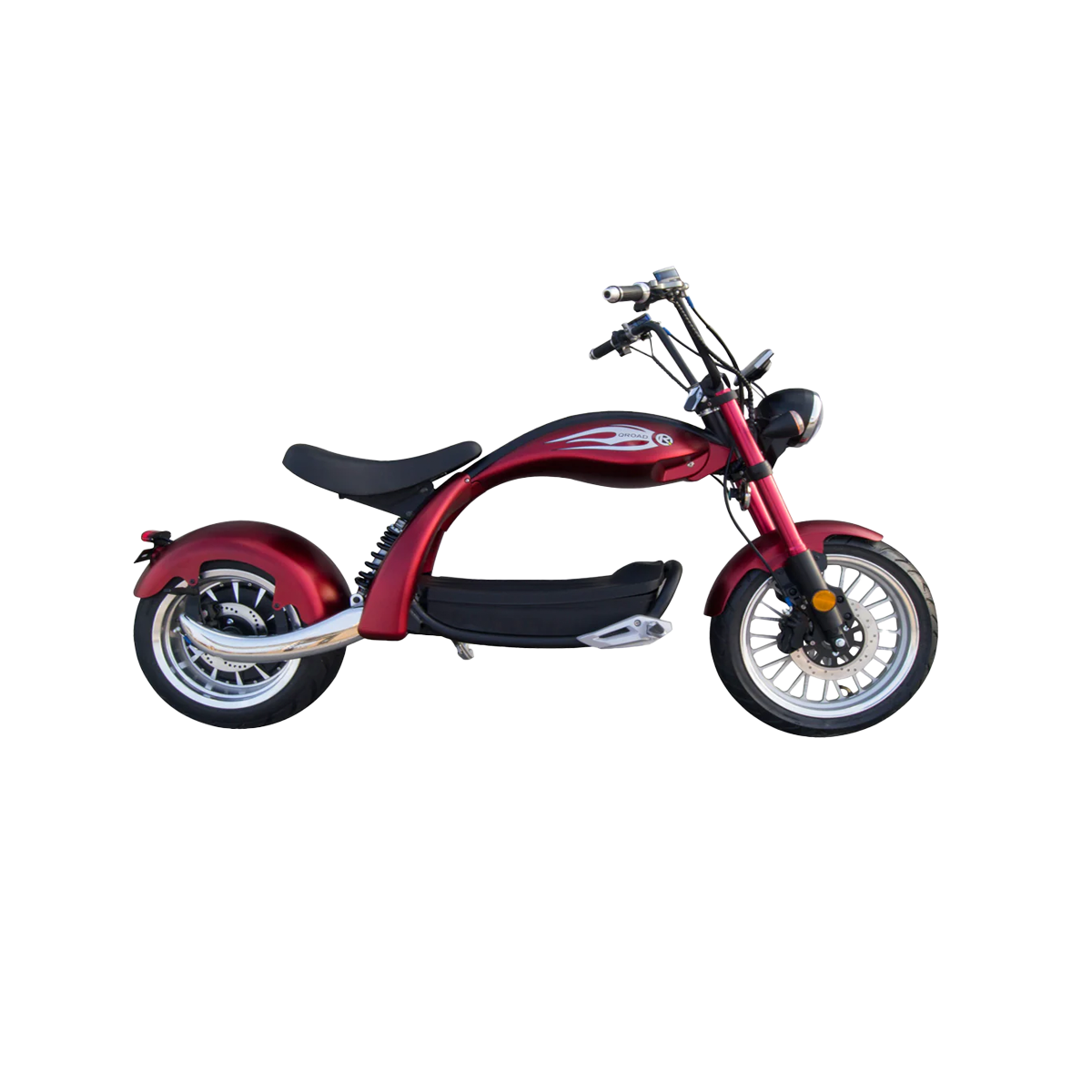 SoverSky M5 Electric Motor Chopper Scooter · Top Speed 35mph · Fat Tire · Red