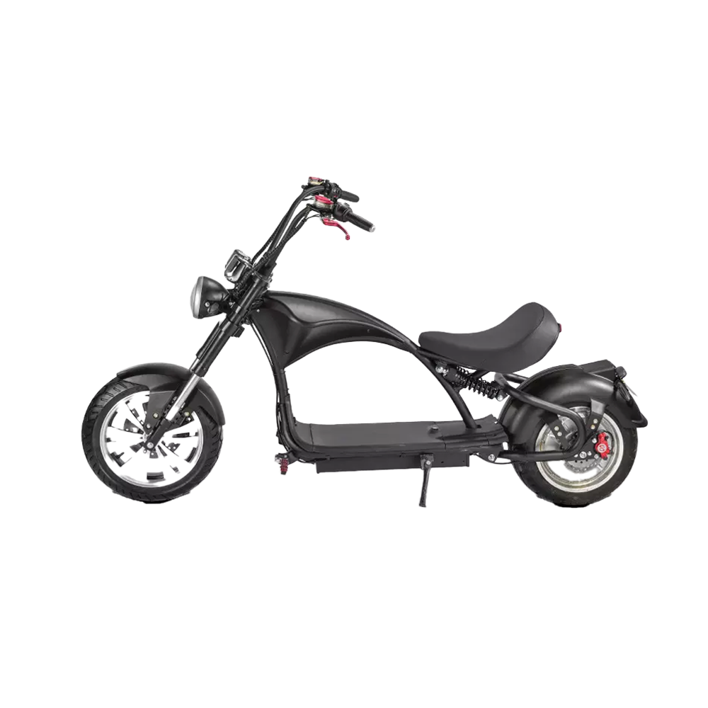 SoverSky M3P Electric Motor Chopper Scooter · Top Speed 35mph · Fat Tire · Black