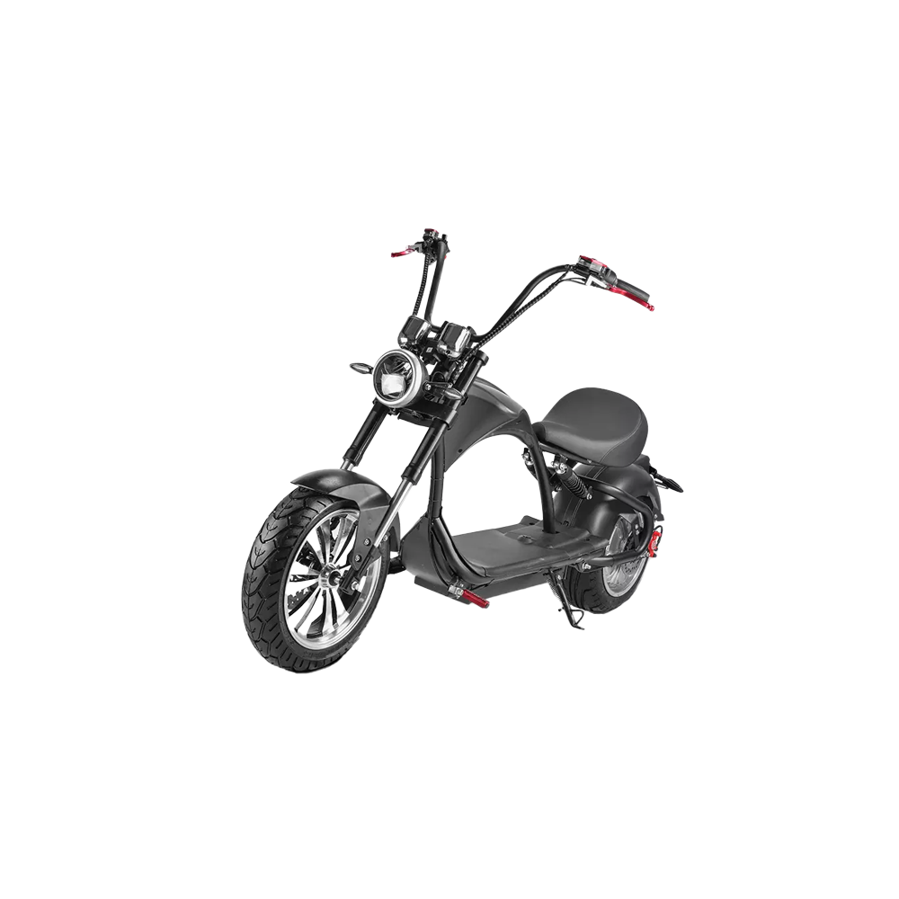 SoverSky M3P Electric Motor Chopper Scooter · Top Speed 35mph · Fat Tire · Black