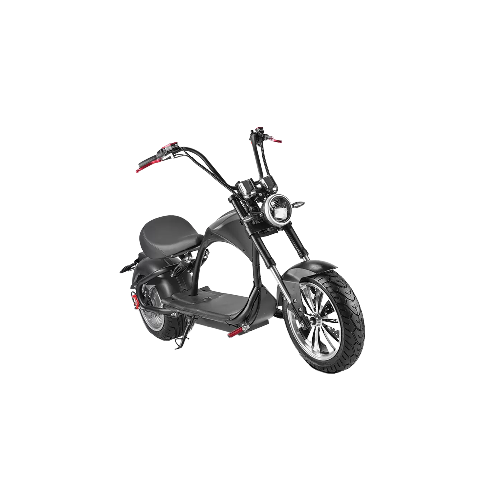 SoverSky M3P Electric Motor Chopper Scooter · Top Speed 35mph · Fat Tire · Black