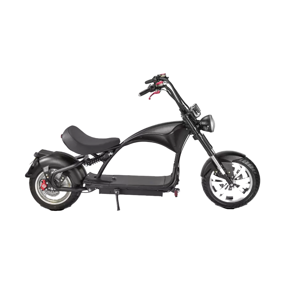 SoverSky M3P Electric Motor Chopper Scooter · Top Speed 35mph · Fat Tire · Black